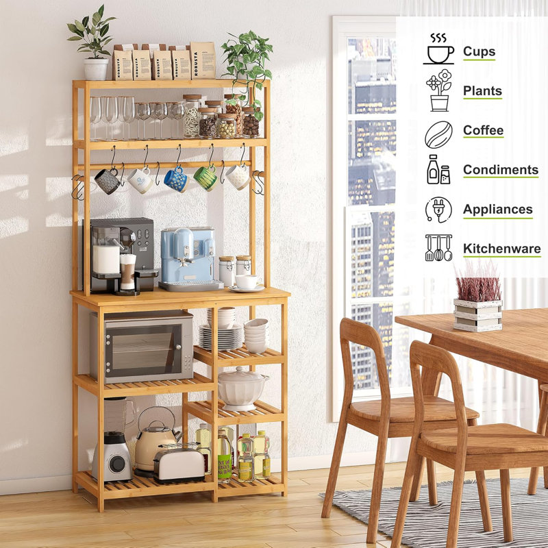 Bamboo bakers rack discount